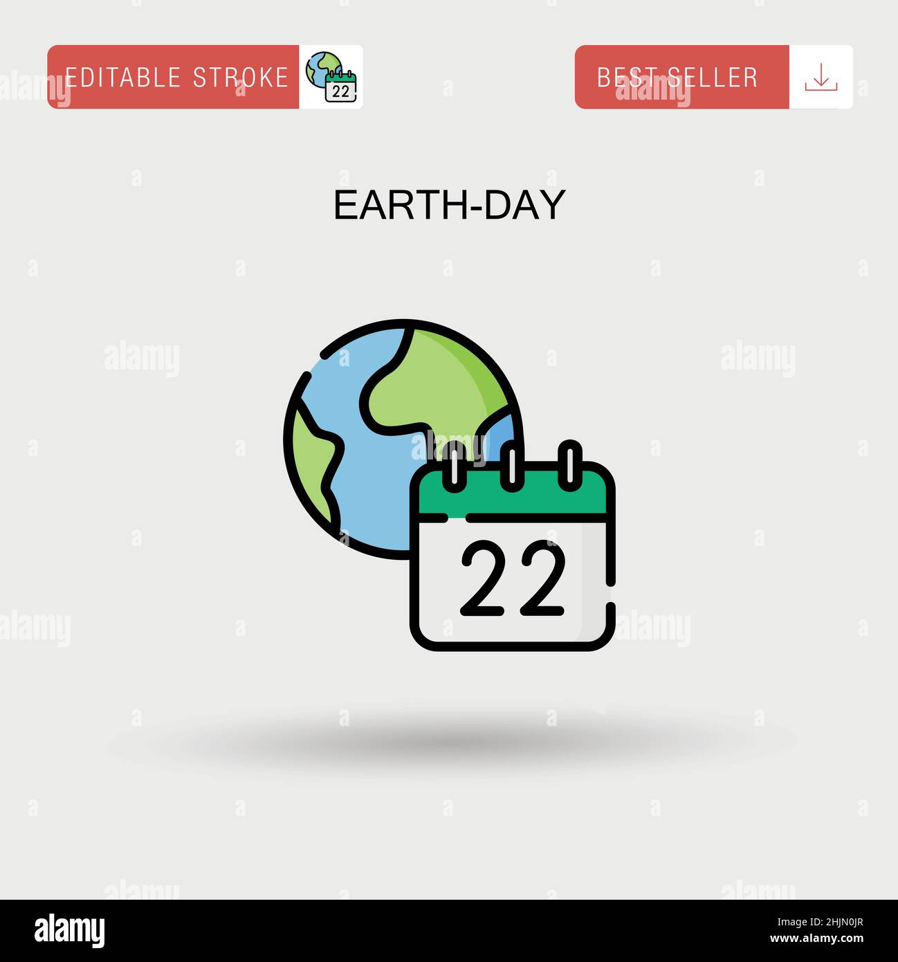 Earth-day Simple vector icon. Stock Vector