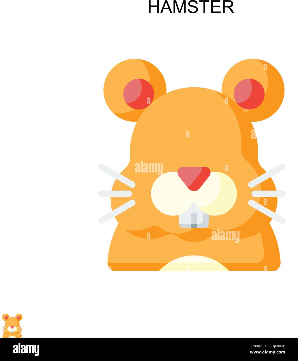 Hamster Simple vector icon. Illustration symbol design template for web ...