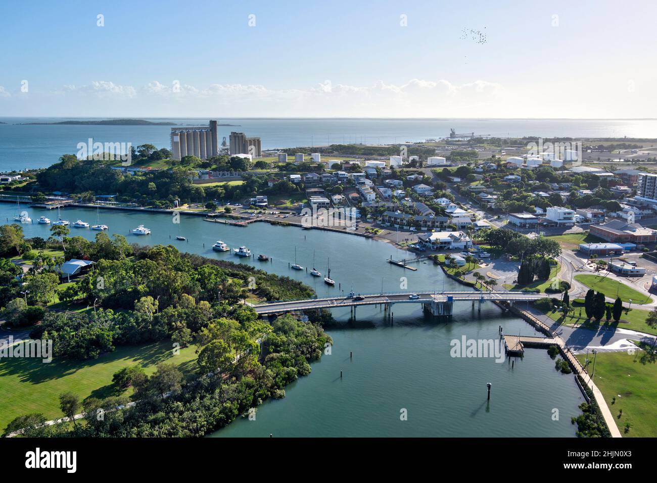 Aerial of Gladstone Queensland Australia Stock Photo Alamy