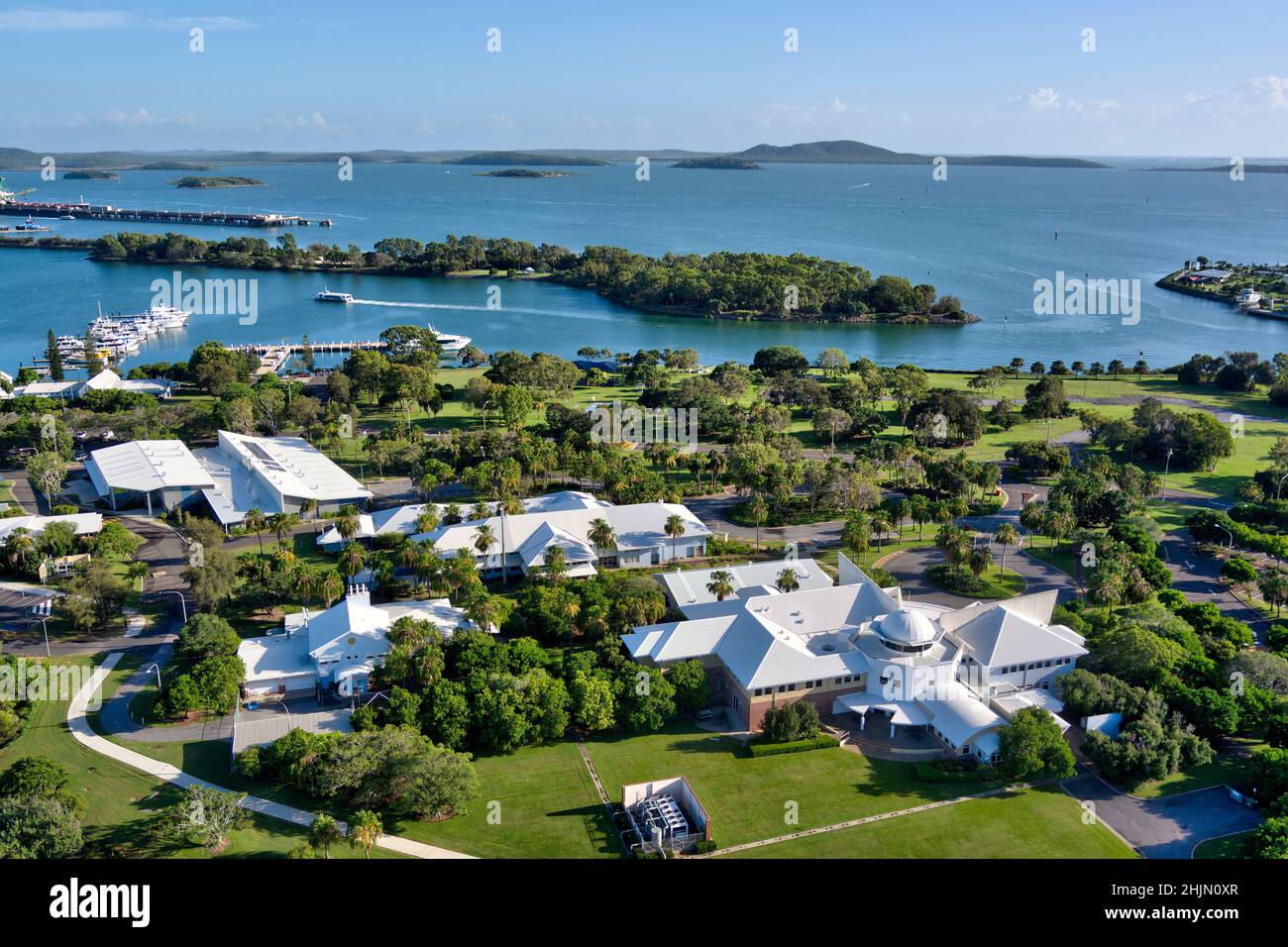 Aerial of Central Queensland University Complex at Gladstone Queensland