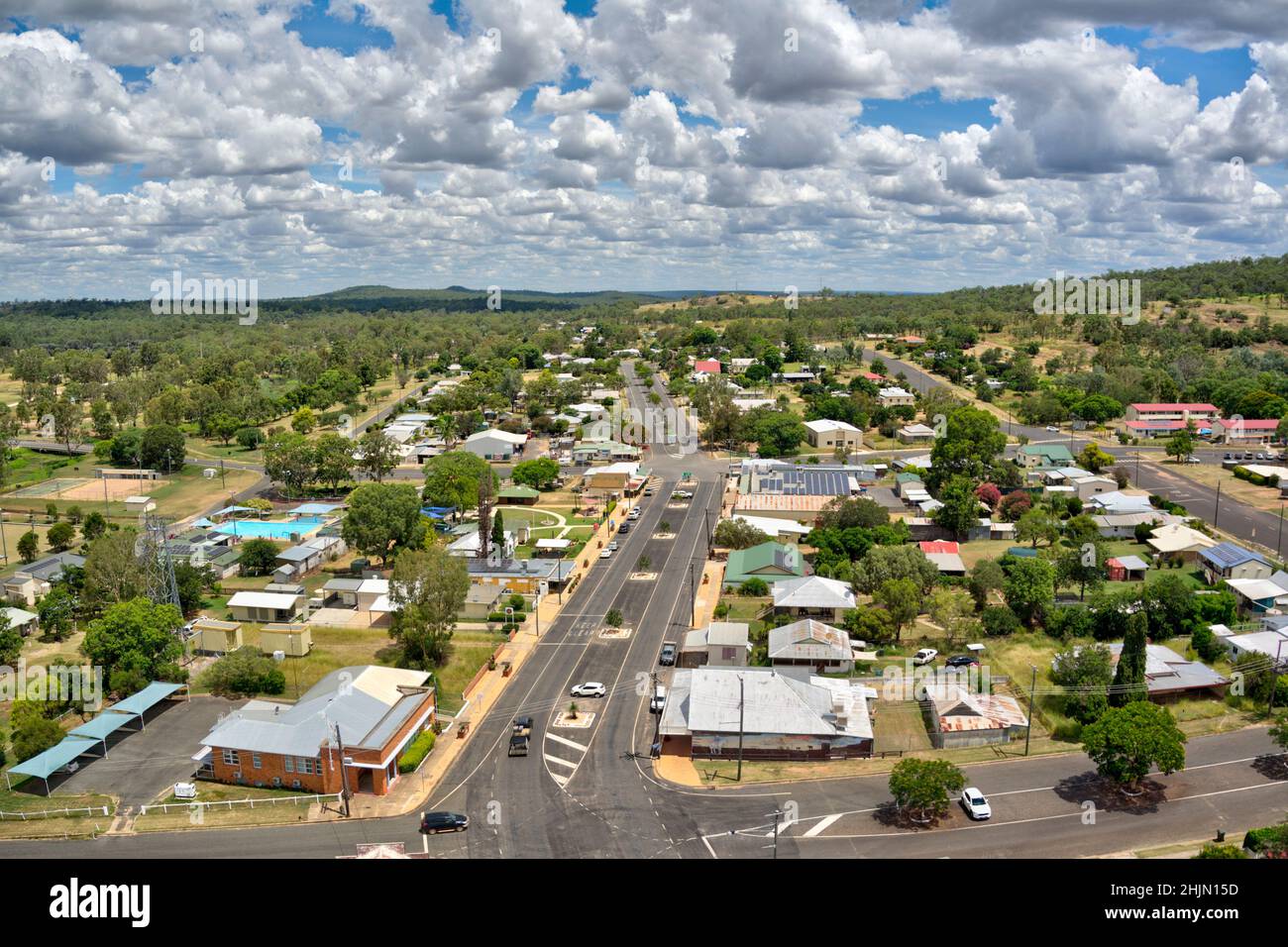 Aerial of Eidsvold North Burnett Region Queensland Australia Stock Photo
