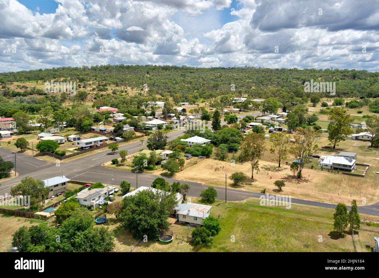 Aerial of Eidsvold North Burnett Region Queensland Australia Stock Photo
