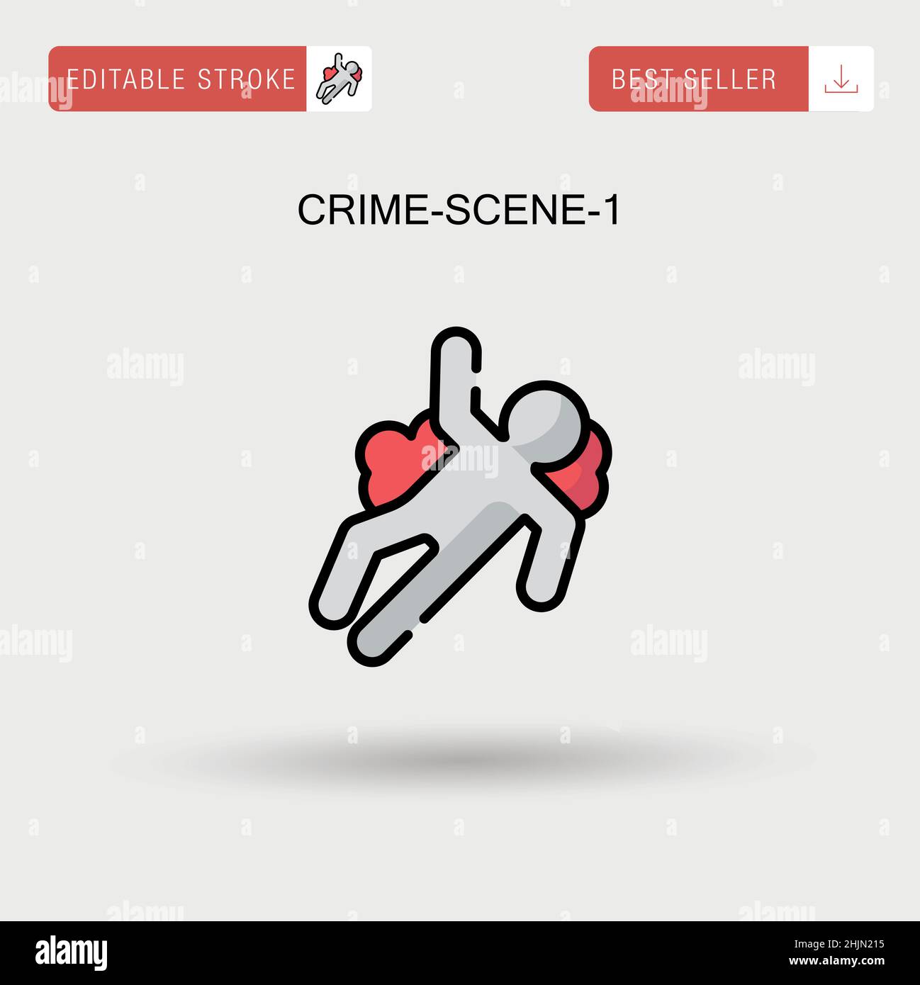 Crime-scene-1 Simple vector icon. Stock Vector