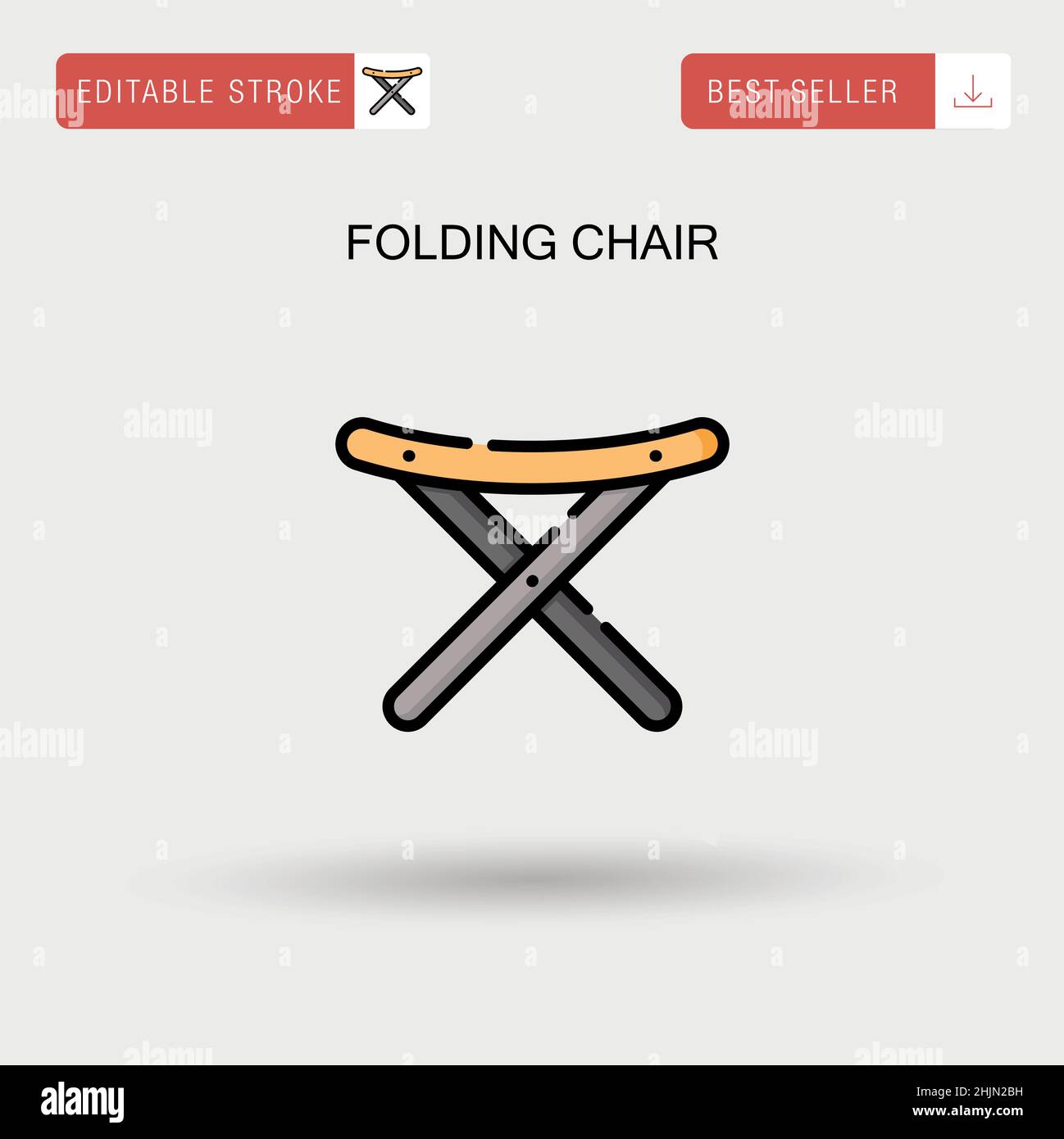 Folding chair Simple vector icon Stock Vector Image & Art - Alamy