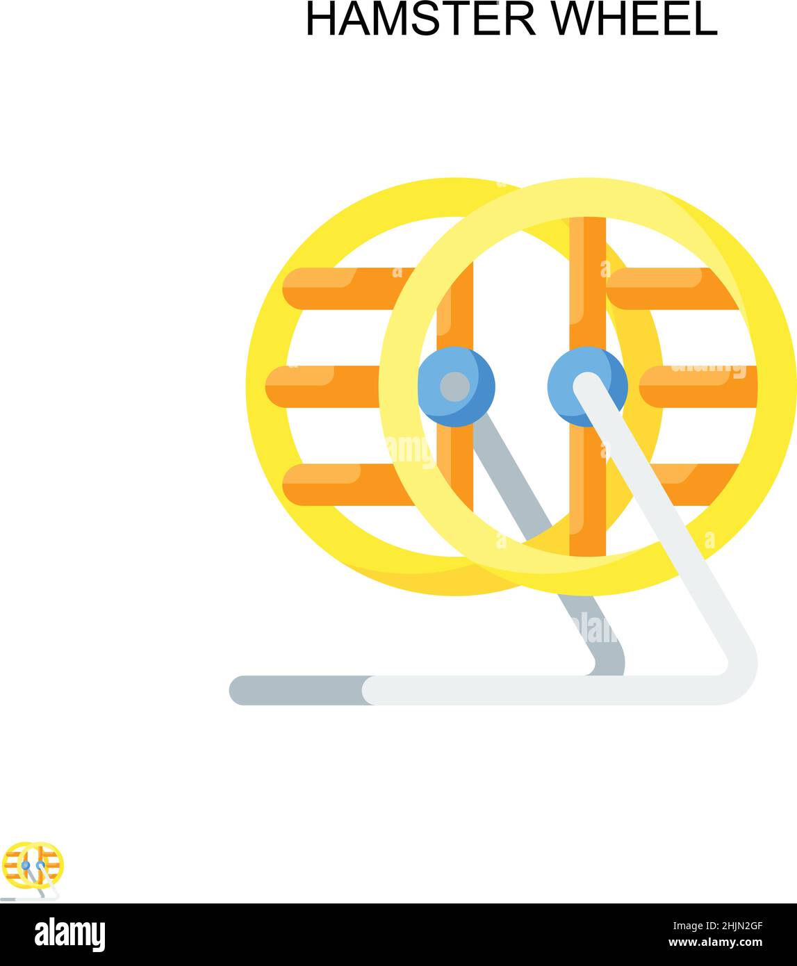 Hamster wheel Simple vector icon. Illustration symbol design template for web mobile UI element. Stock Vector