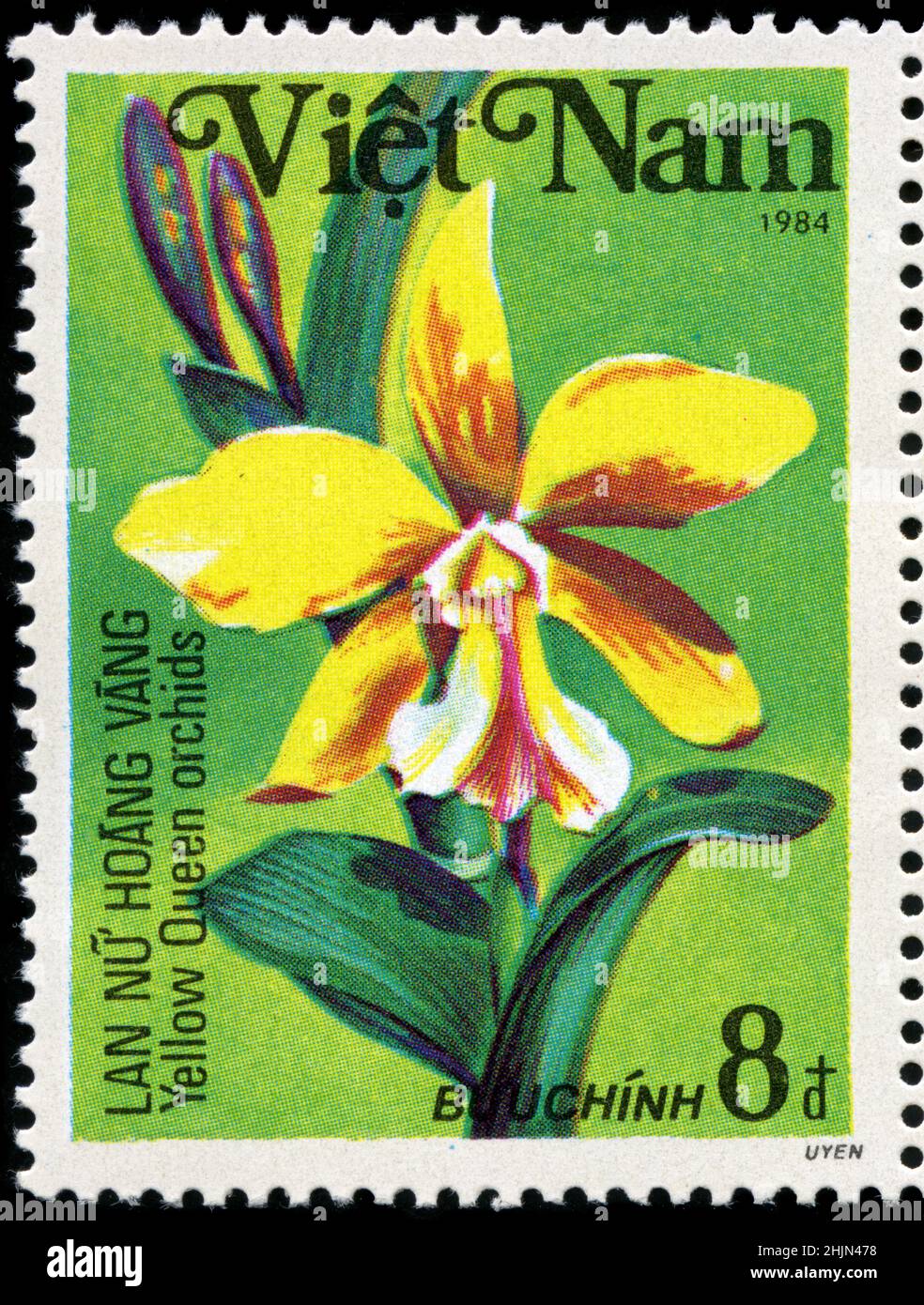 Postage stamp from Vietnam in the  series issued in Stock Photo