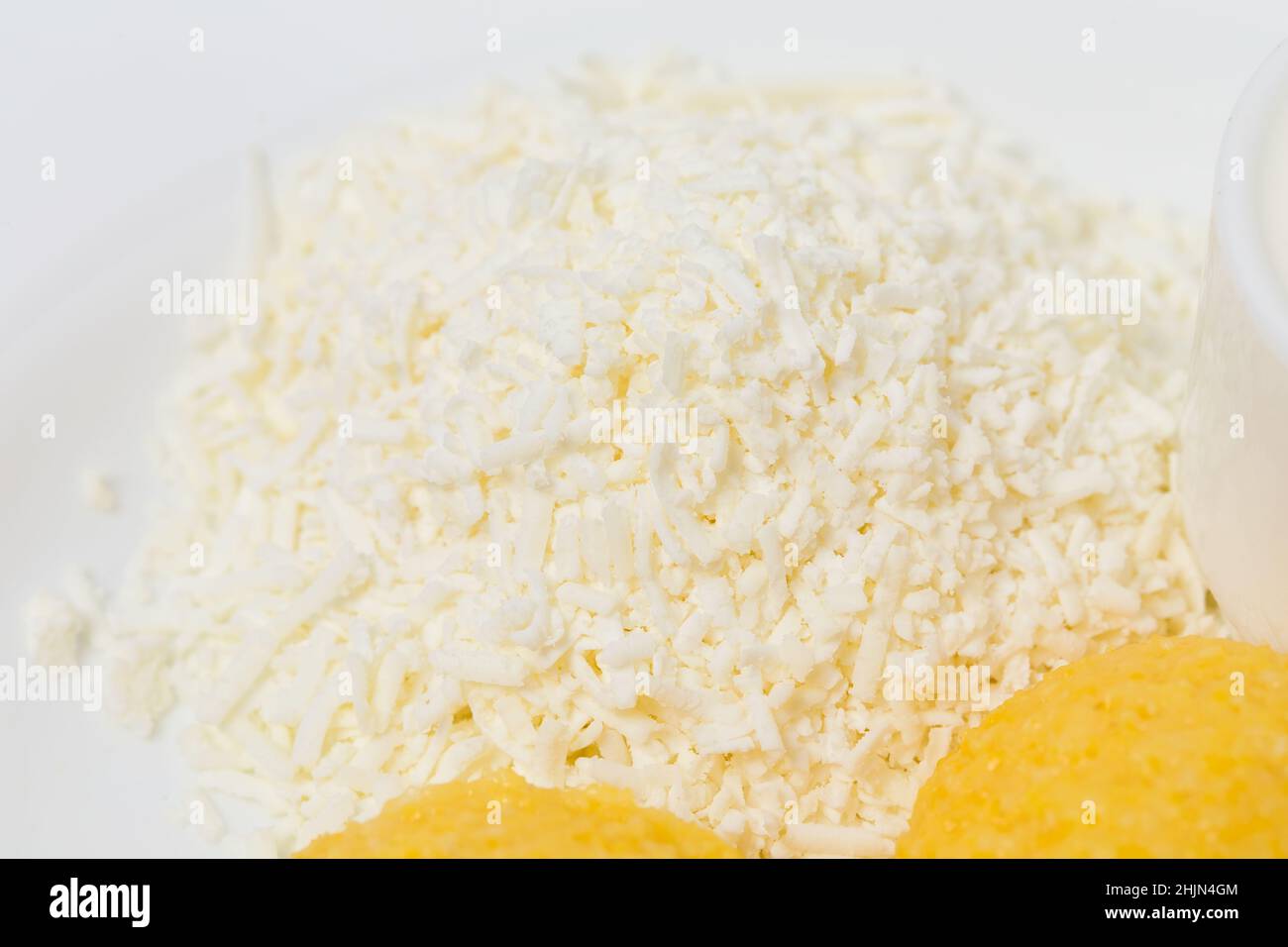 Traditional moldovan mamaliga porridge. Can be used as a whole background. Stock Photo