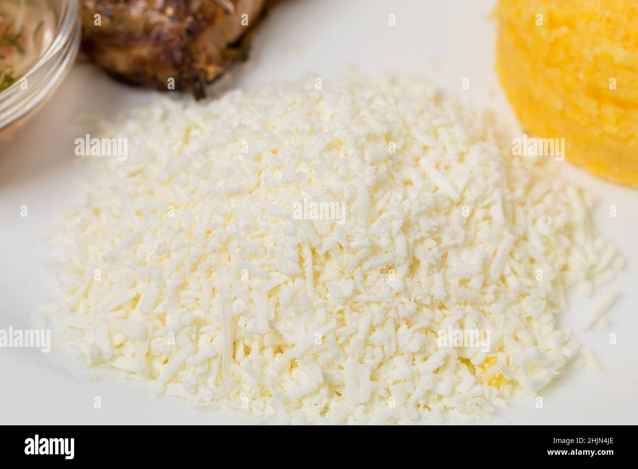 Traditional moldovan mamaliga porridge. Can be used as a whole background. Stock Photo