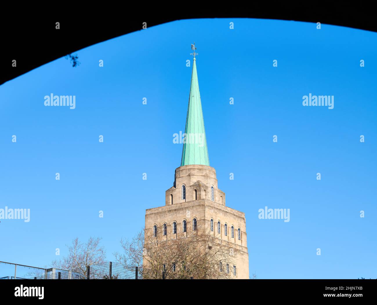 Steeple above the tower at Nuffield college, university of Oxford, England. Stock Photo