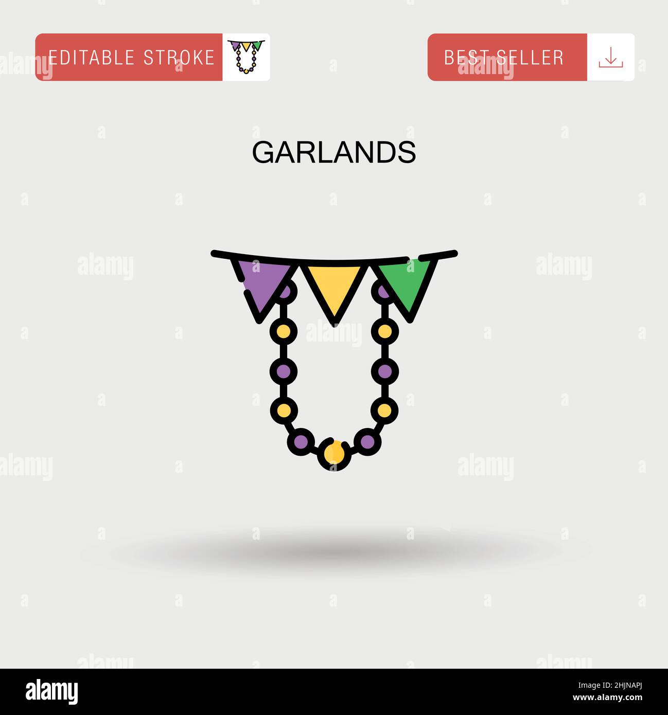 Garlands Simple vector icon Stock Vector Image & Art - Alamy