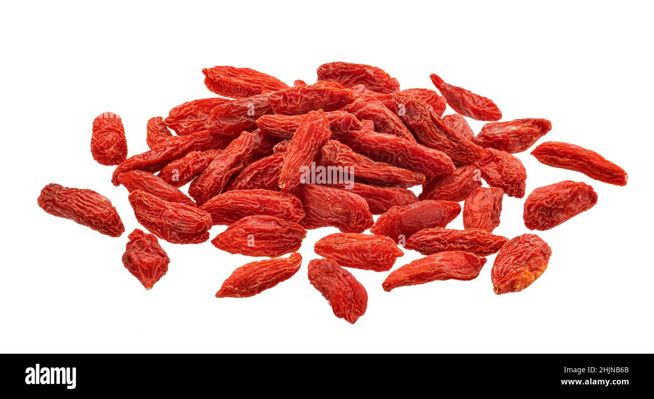 Dried goji berries isolated on white background Stock Photo Alamy