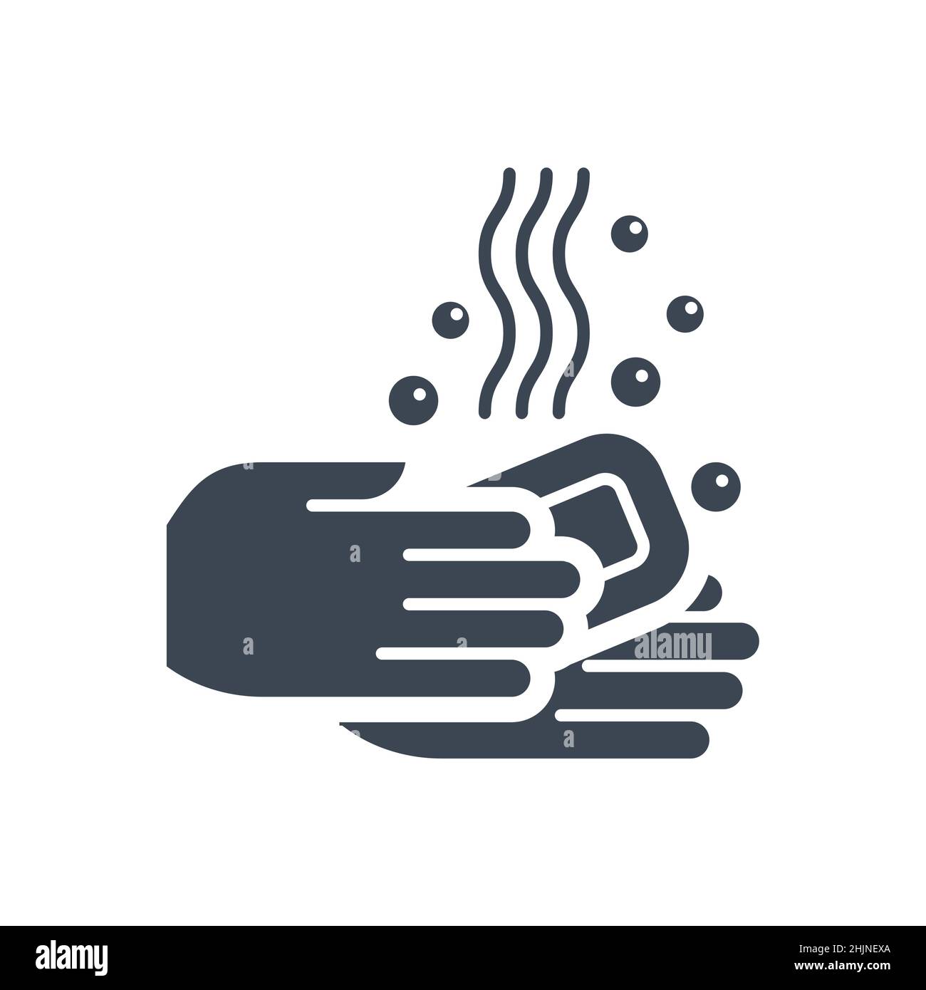 Hand Washing related vector glyph icon Stock Vector