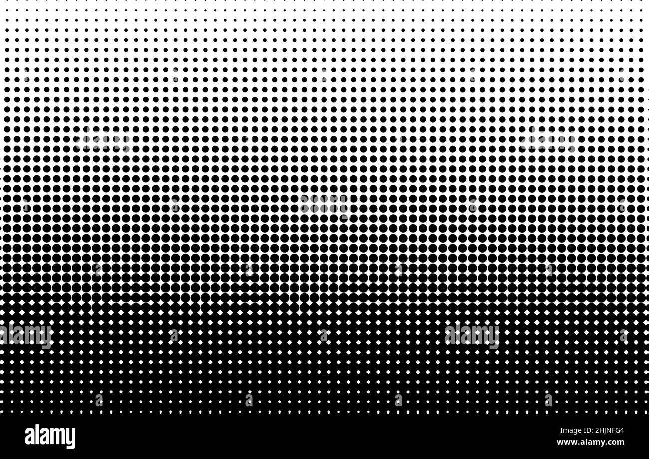 Vector halftone dots. Black dots on white background Stock Vector Image ...