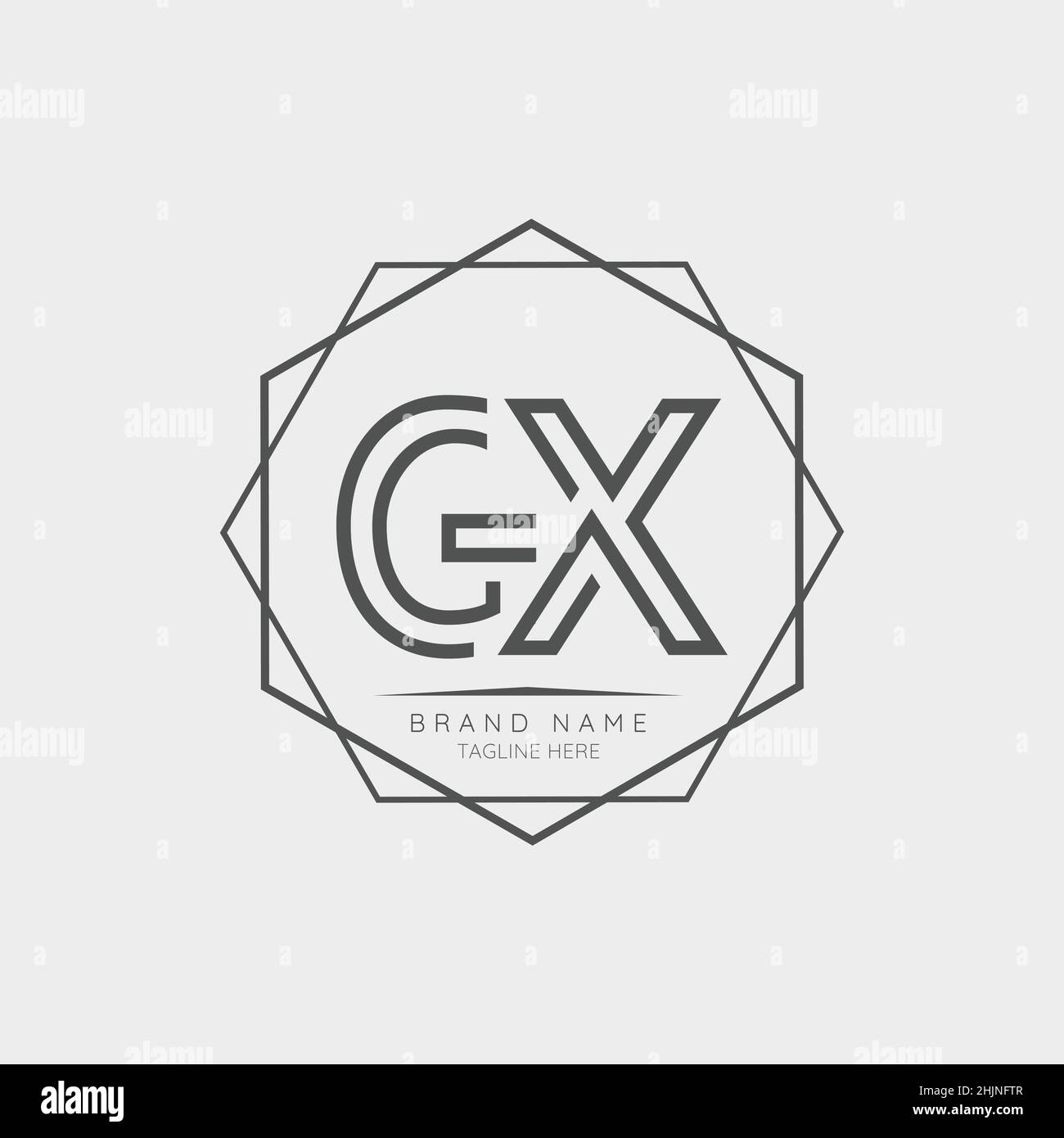 Creative GX initial letter logo design elements. Modern Minimalist ...