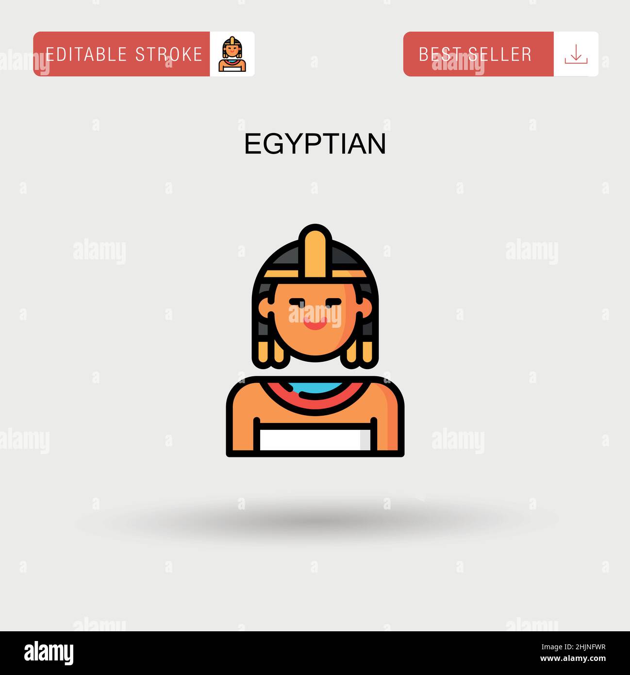 Egyptian Simple vector icon. Stock Vector