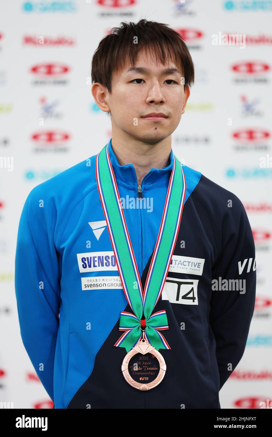 Tokyo, Japan. 30th Jan, 2022. Koki Niwa Table Tennis All Japan Table