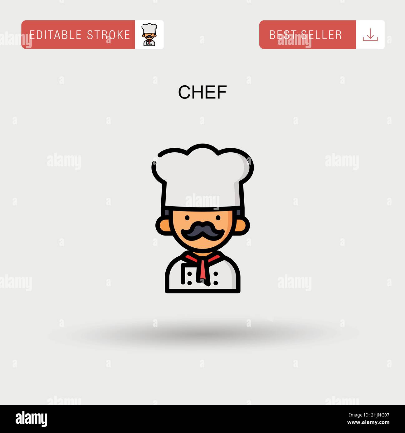 Chef Simple vector icon Stock Vector Image & Art - Alamy