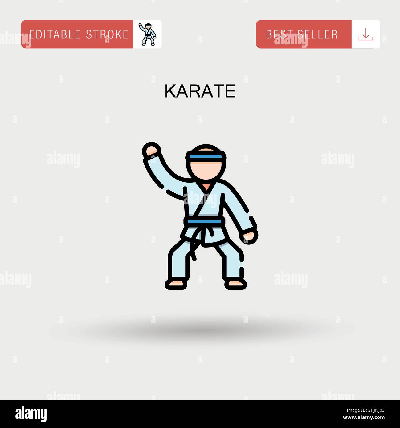 Karate Simple vector icon Stock Vector Image & Art - Alamy