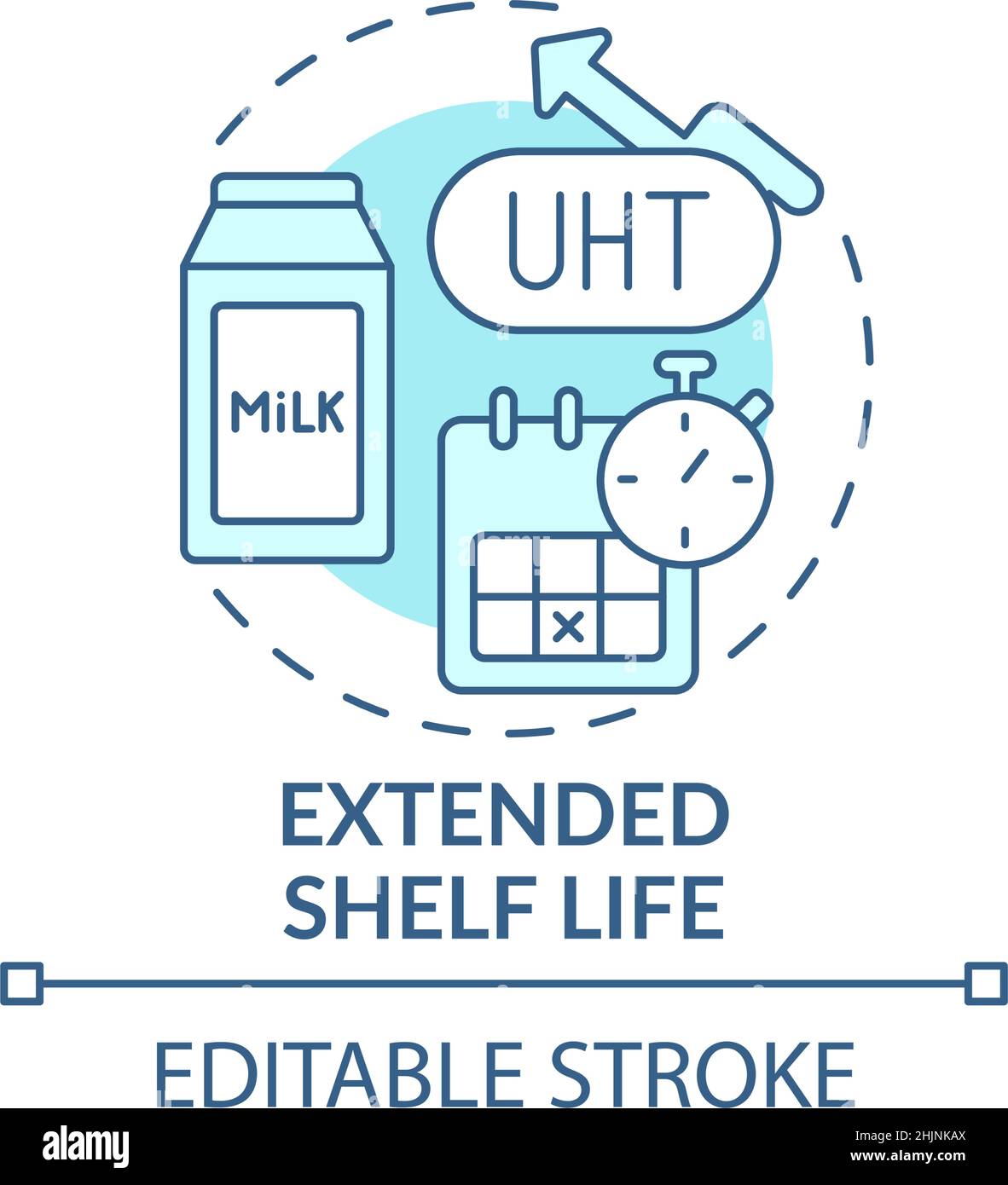Extended shelf life turquoise concept icon Stock Vector Image & Art Alamy