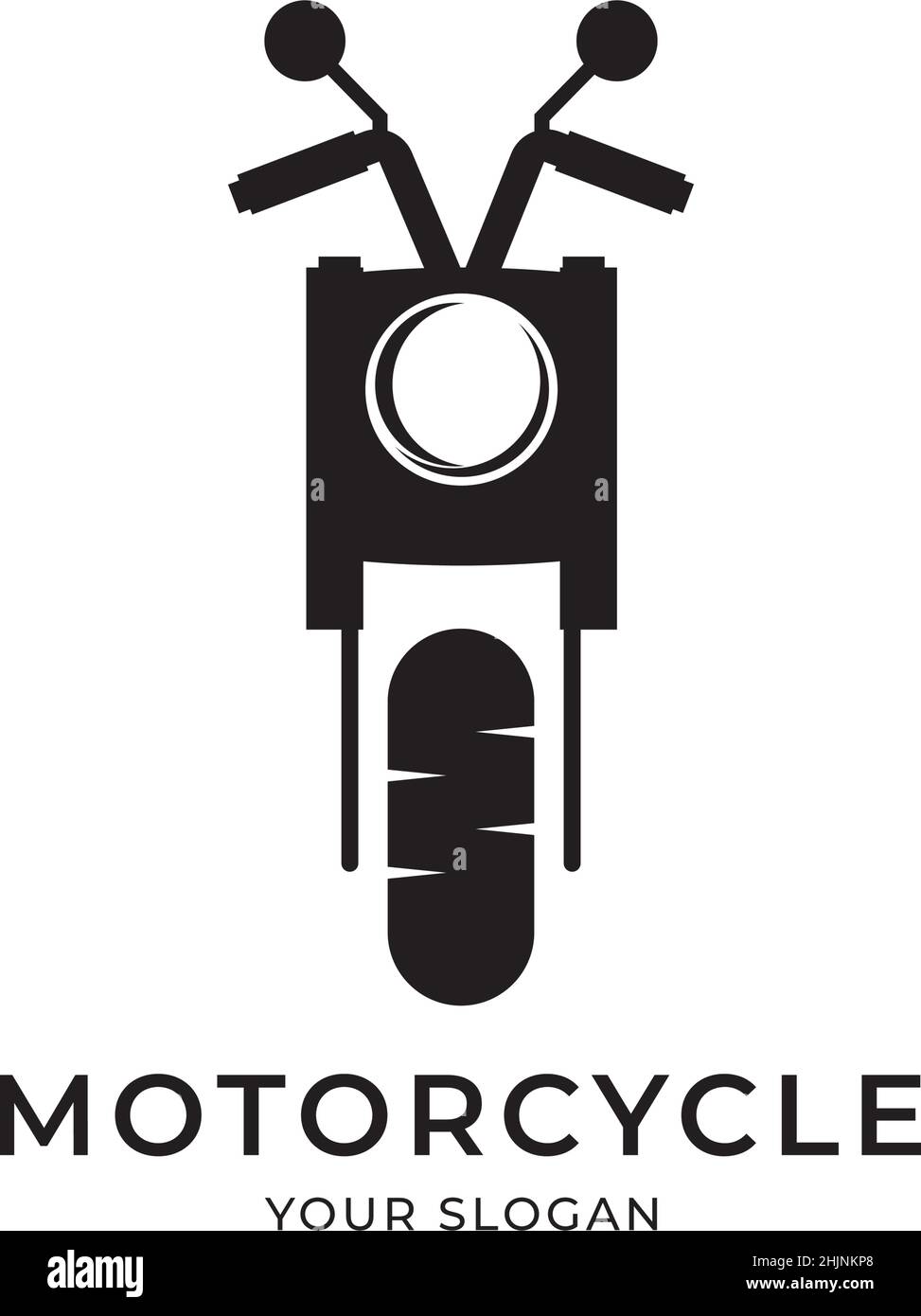 Motorcycle logo design template vector isolated illustration Stock