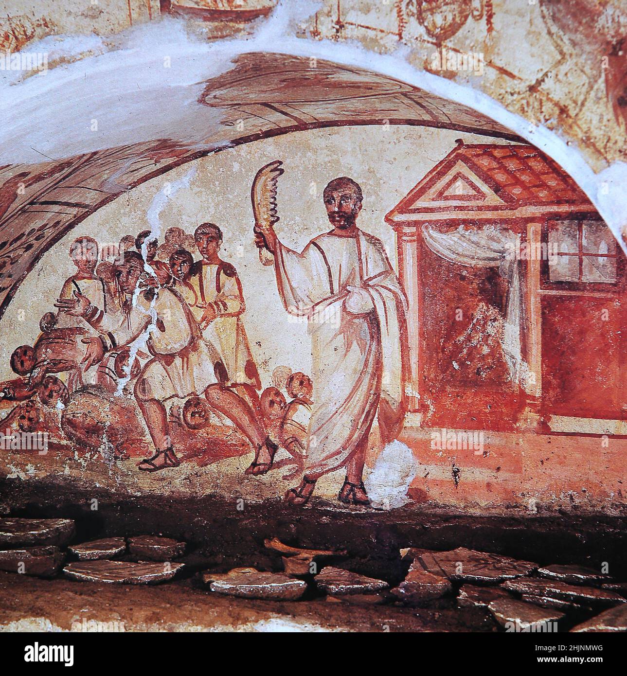 ROME, ITALY, MARCH 29, 2015 ancient mural frescoe in Rome