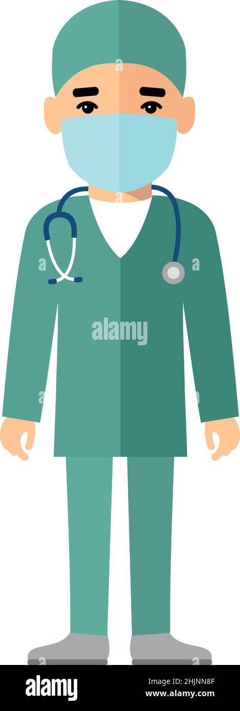 Vector Illustration of a Doctor with stethoscope Stock Vector Image ...