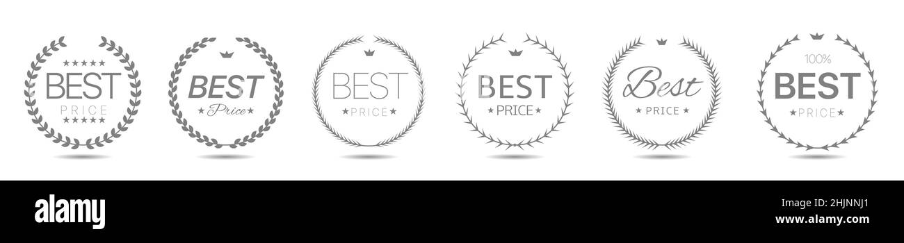 Best price simple laurel wreath label set Stock Vector Image & Art - Alamy