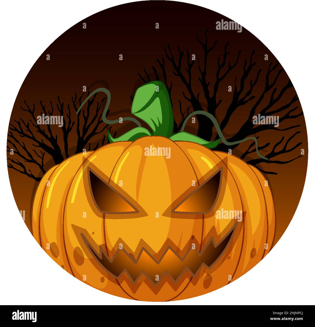 Halloween pumpkin Jack o'lantern illustration Stock Vector Image & Art ...