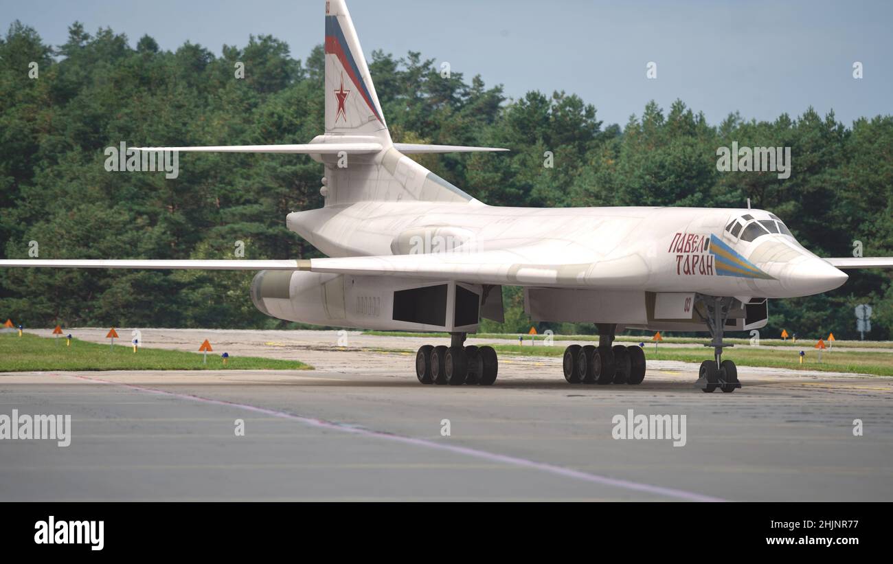 Russian strategic bomber Tu-160 Stock Photo