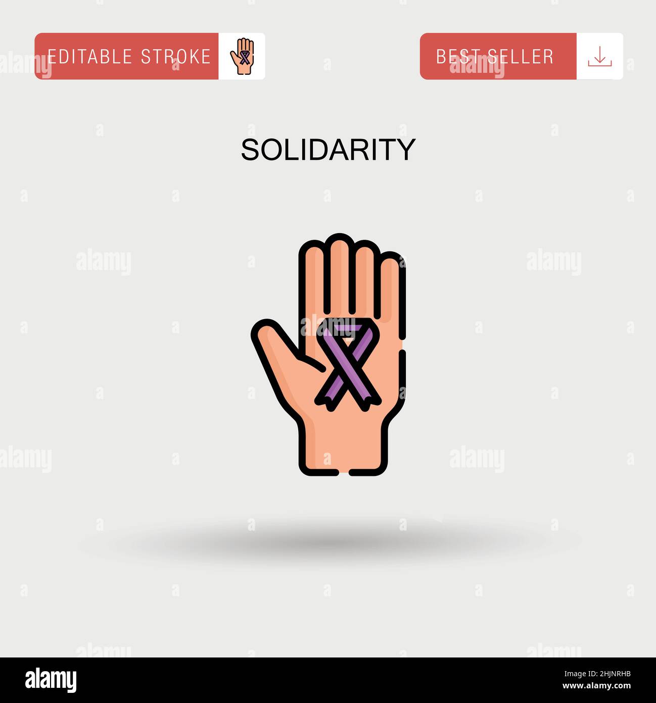 Solidarity Simple vector icon. Stock Vector