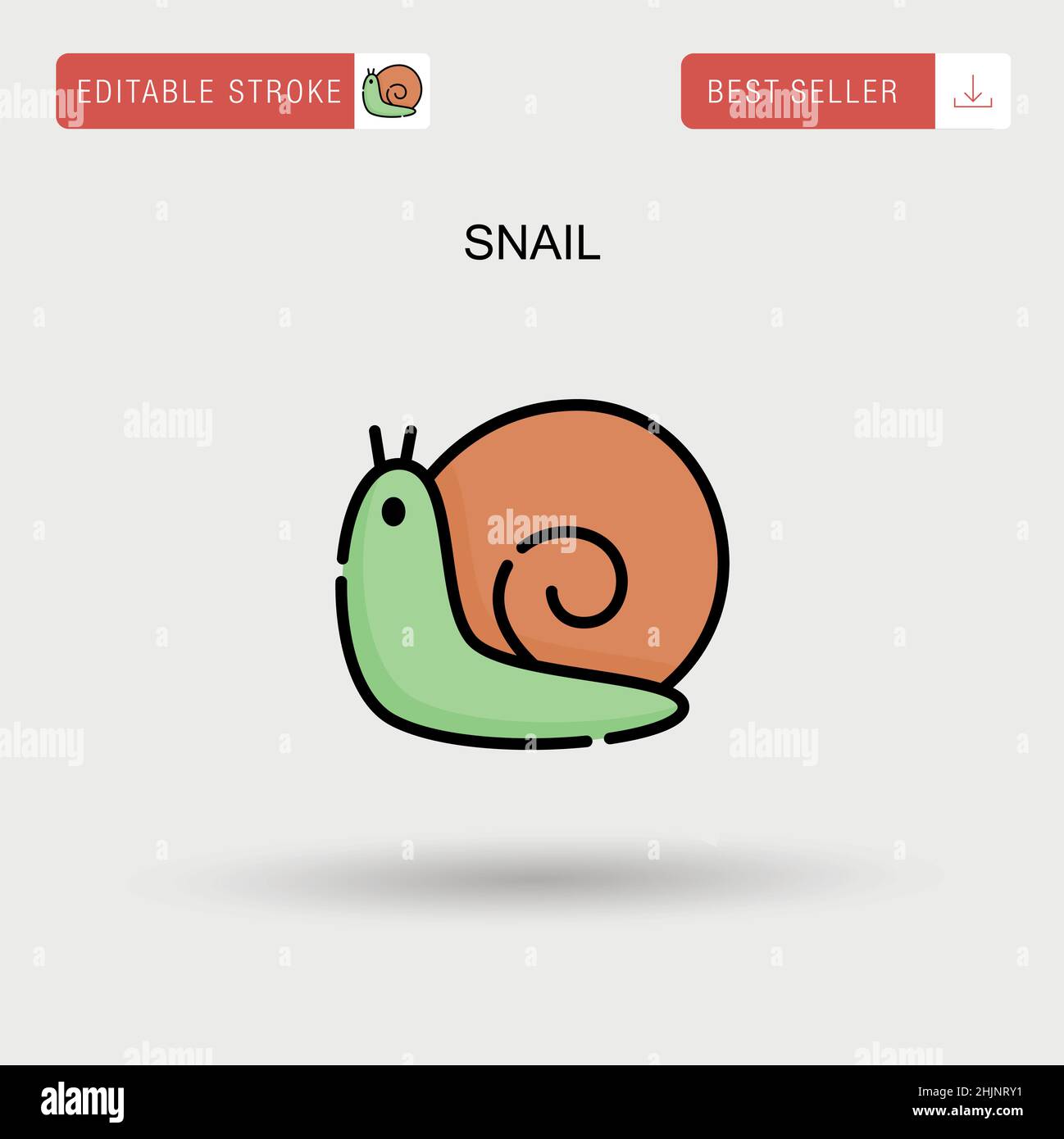 Snail Simple vector icon Stock Vector Image & Art - Alamy
