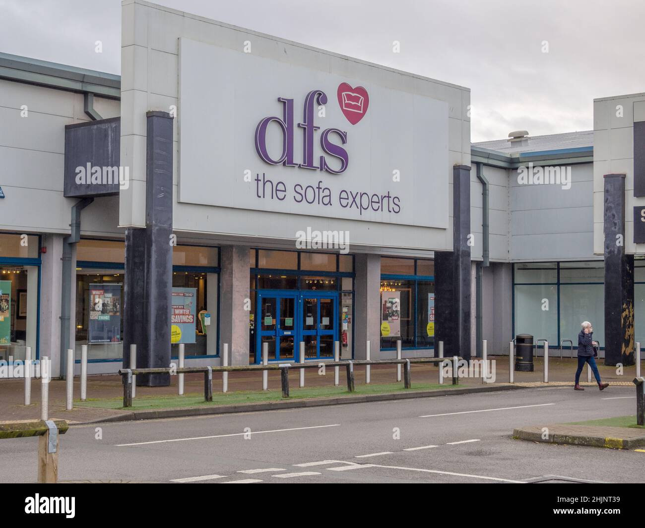 Frontage of DFS sofa store, Nene Valley Retail Park, Northampton< uk Stock Photo