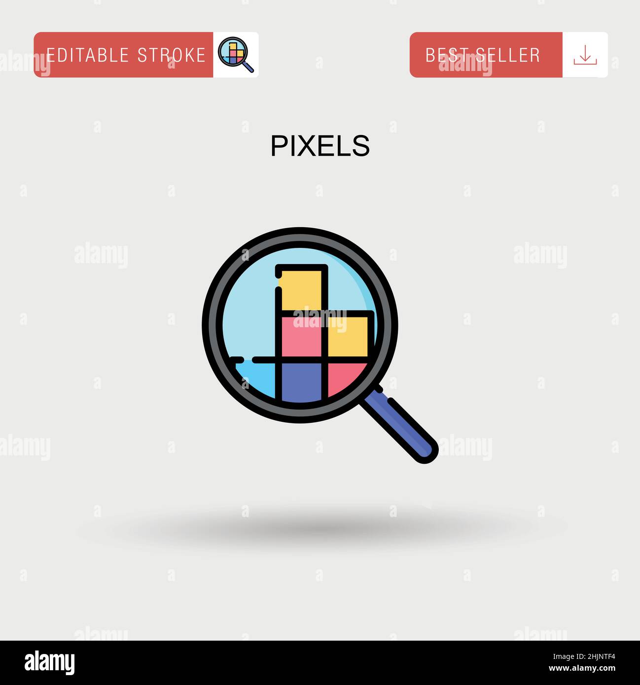 Pixels Simple vector icon. Stock Vector