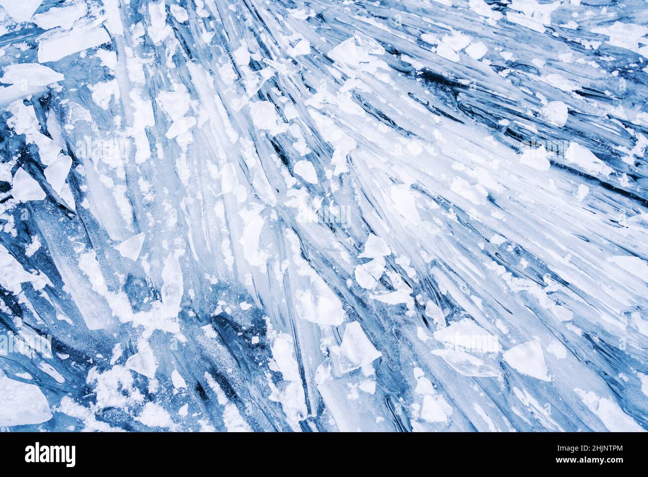 Blue ice abstract natural background. Stock Photo
