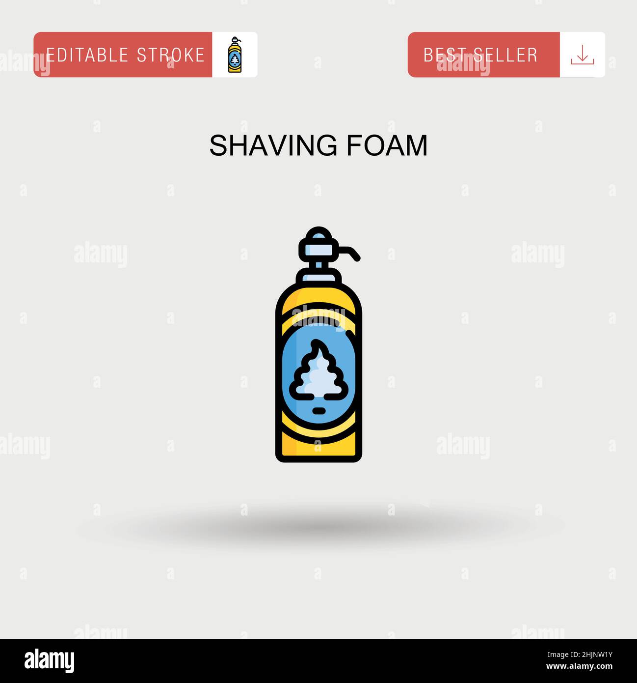 Shaving foam Simple vector icon. Stock Vector