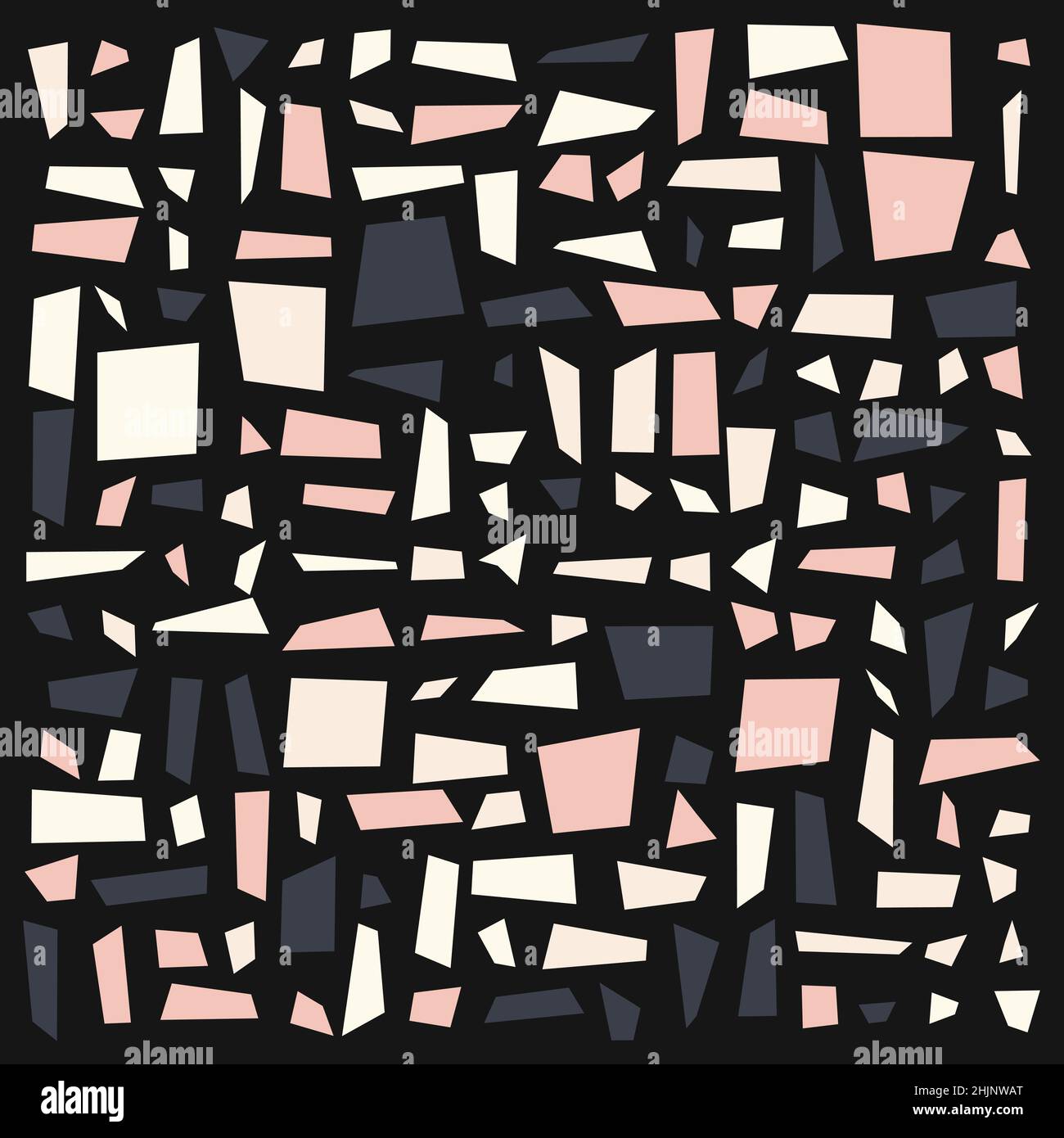 Abstract Offset Quads generative art background art illustration Stock Vector