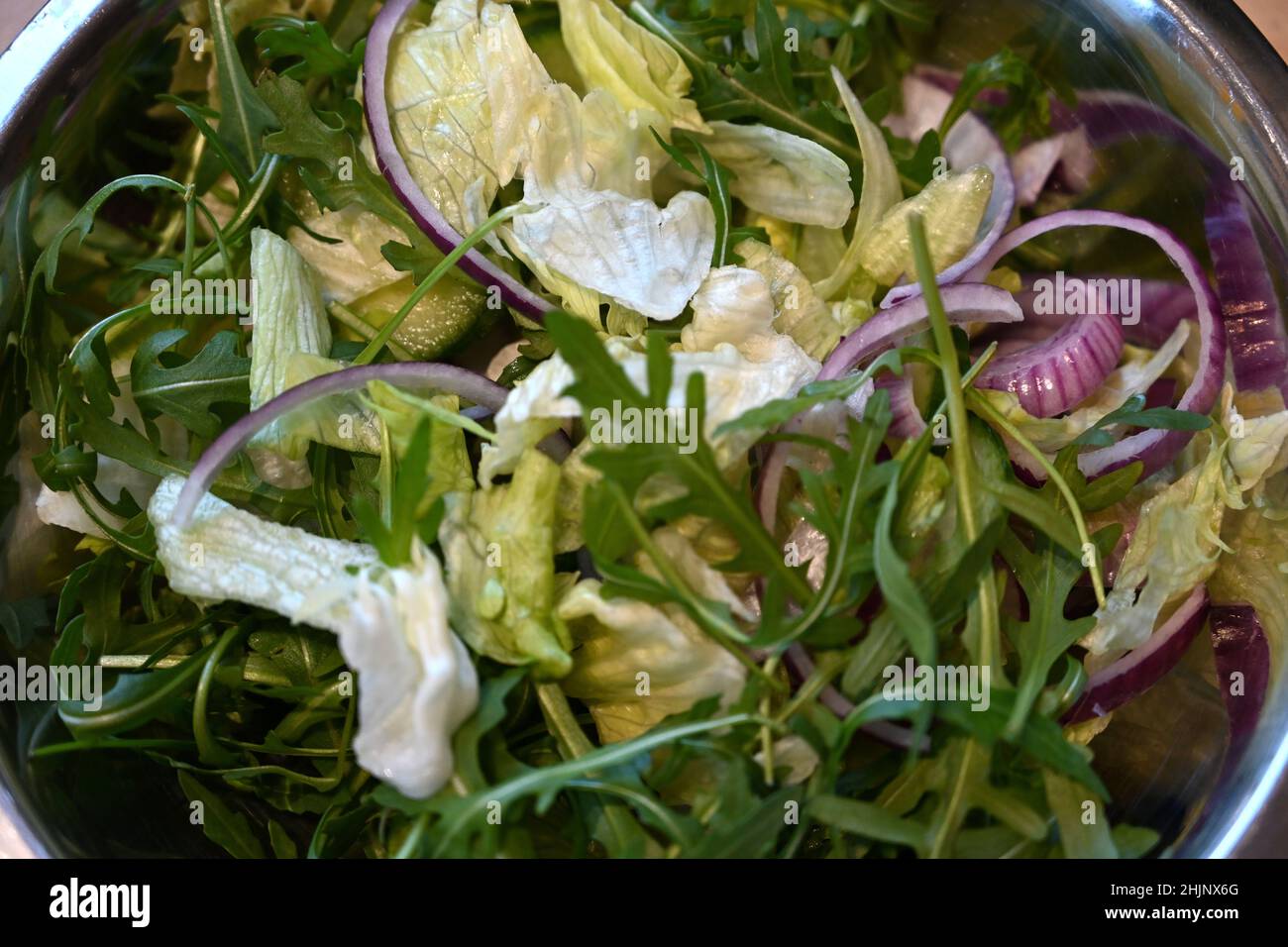 Mix Salad vegan and vegetarian dish Stock Photo