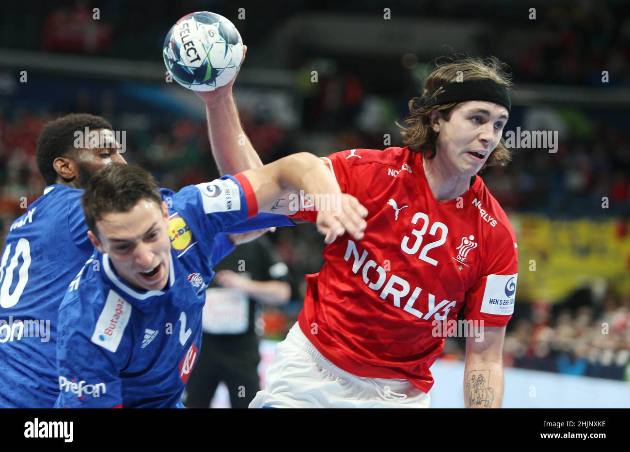 Jacob Holm of Denmark during the EHF Men's Euro 2022, Placement Match 3