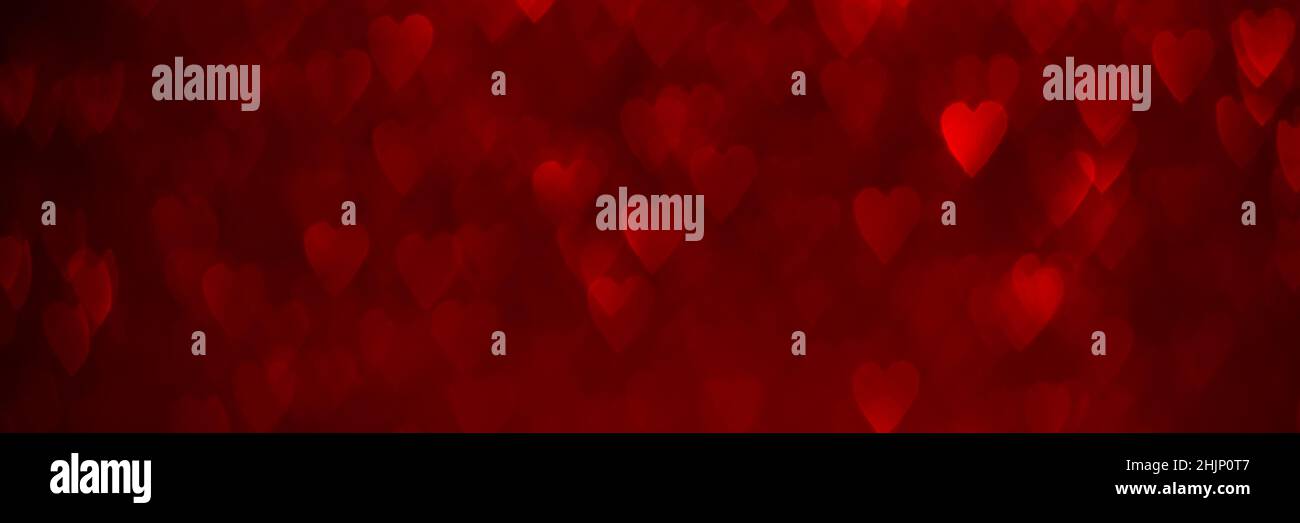 Valentines day red banner blurred hi-res stock photography and images -  Alamy