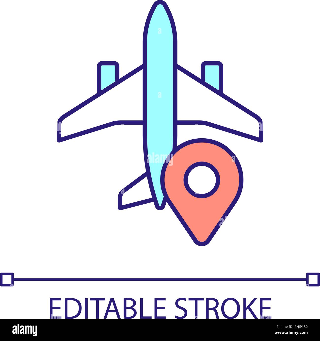 Plane transportation RGB color icon Stock Vector Image & Art - Alamy