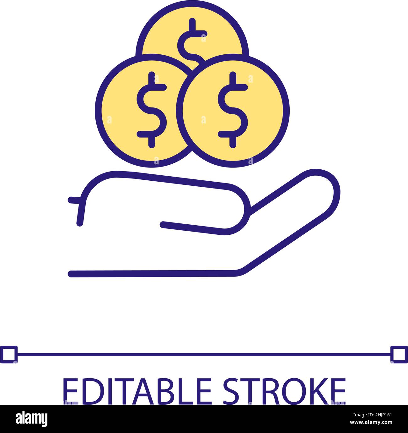 Donation RGB color icon Stock Vector