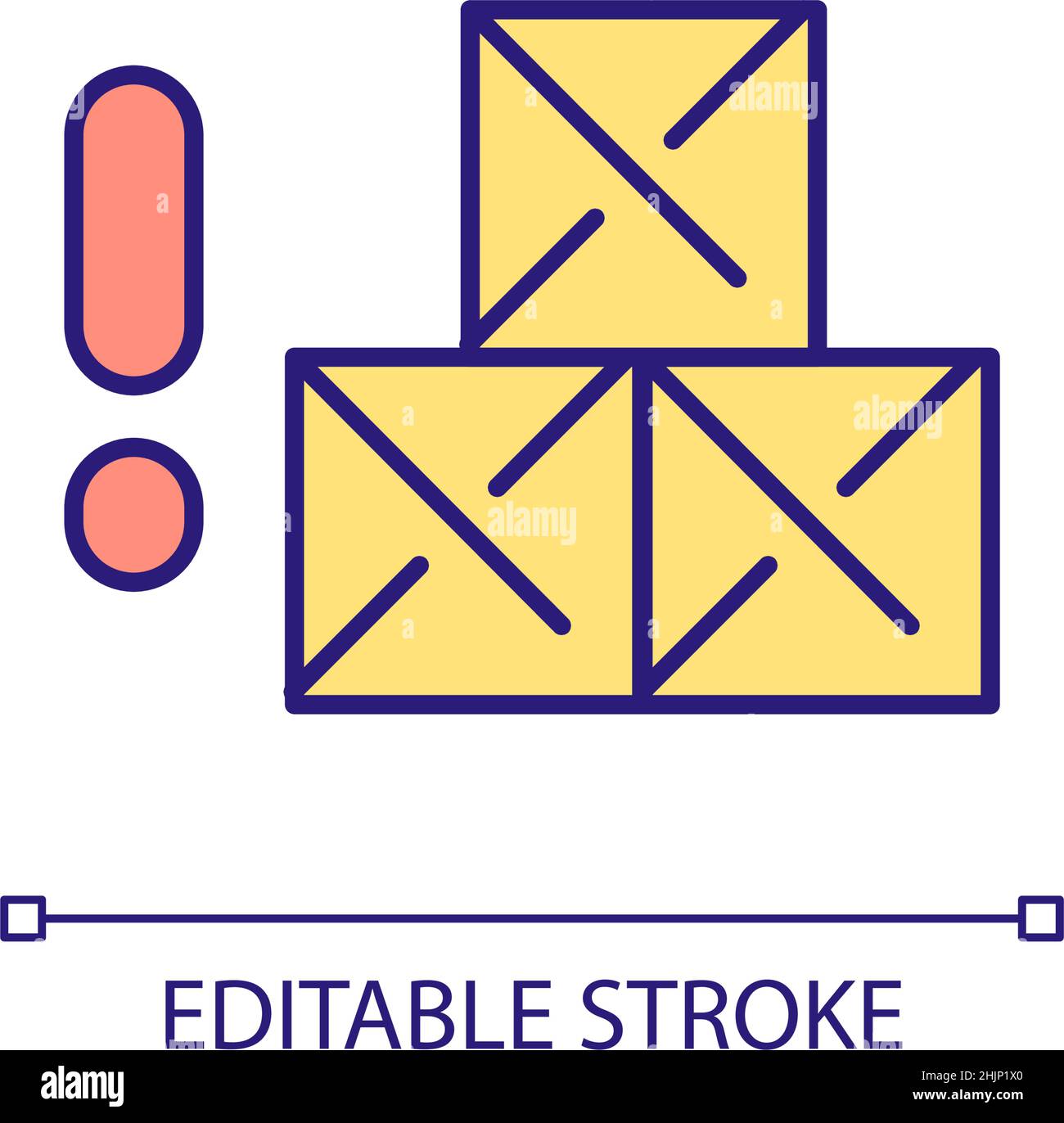 Cargo RGB color icon Stock Vector