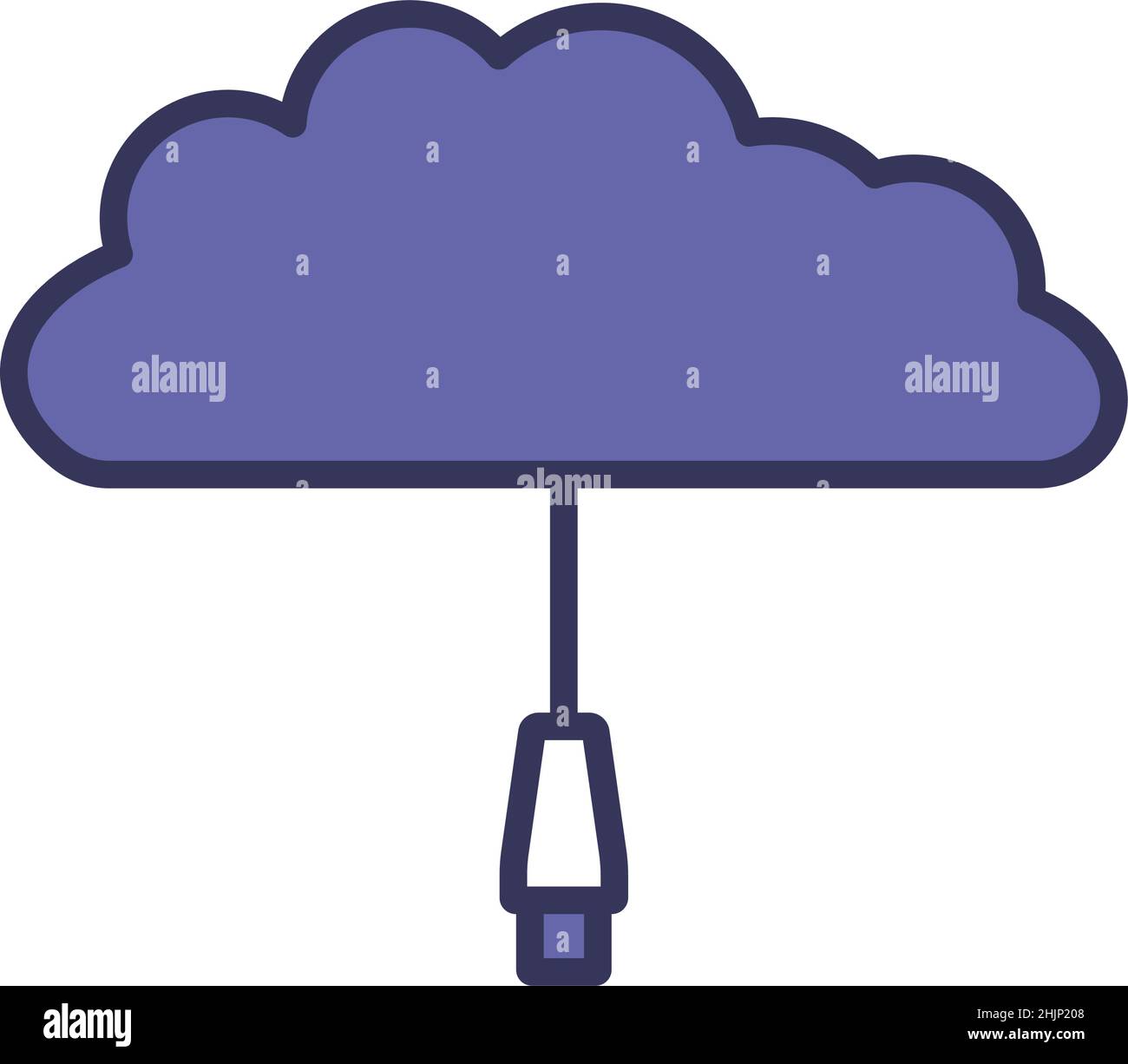 Network Cloud Icon. Editable Bold Outline With Color Fill Design ...