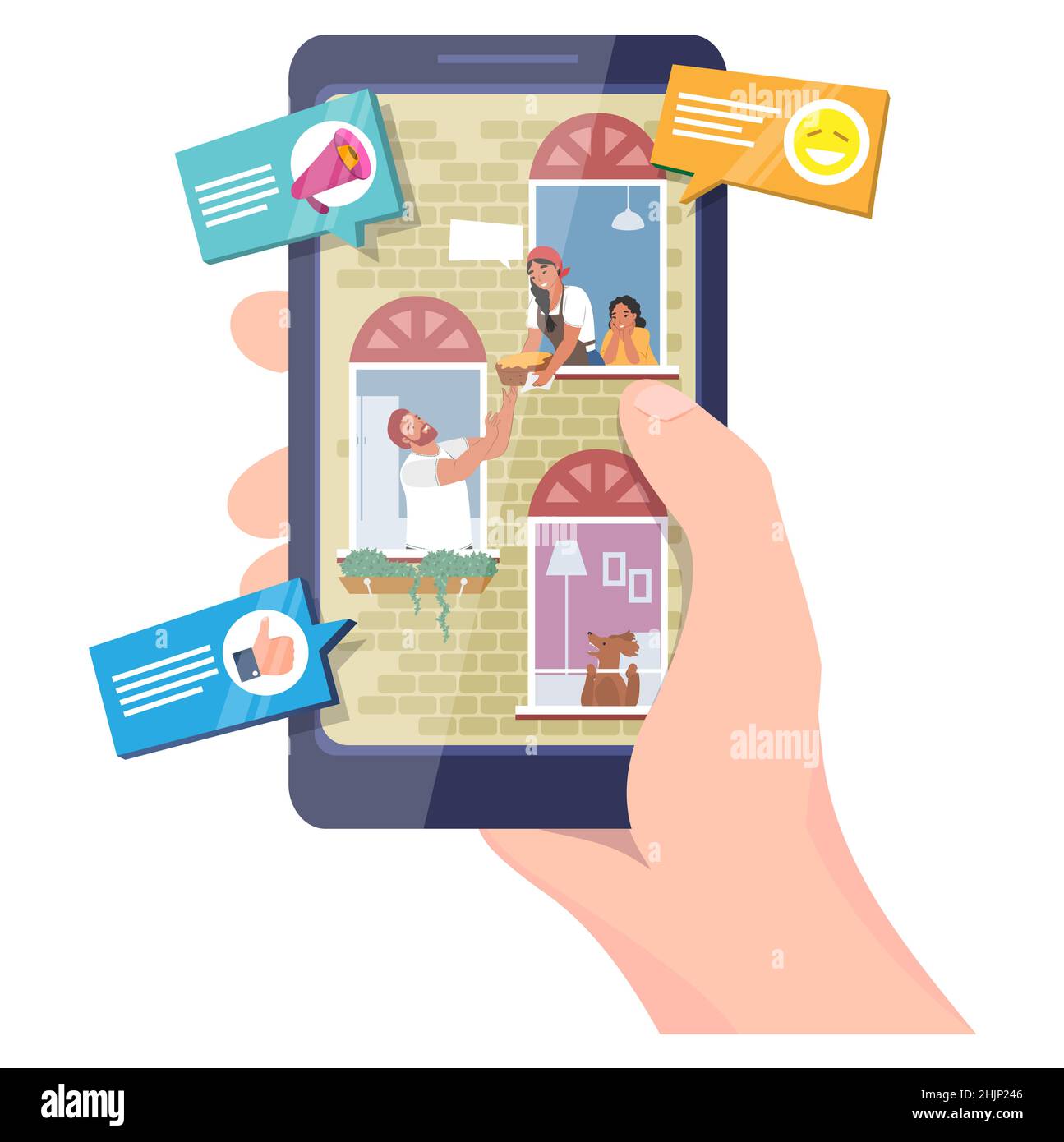 Neighbors app Cut Out Stock Images & Pictures - Alamy