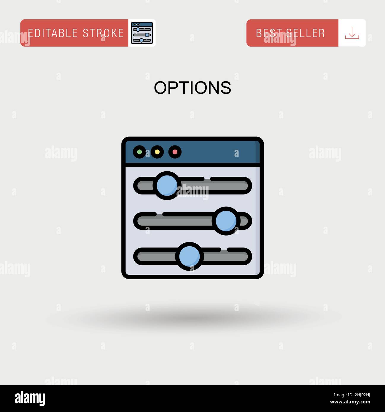 Options Simple vector icon Stock Vector Image & Art - Alamy