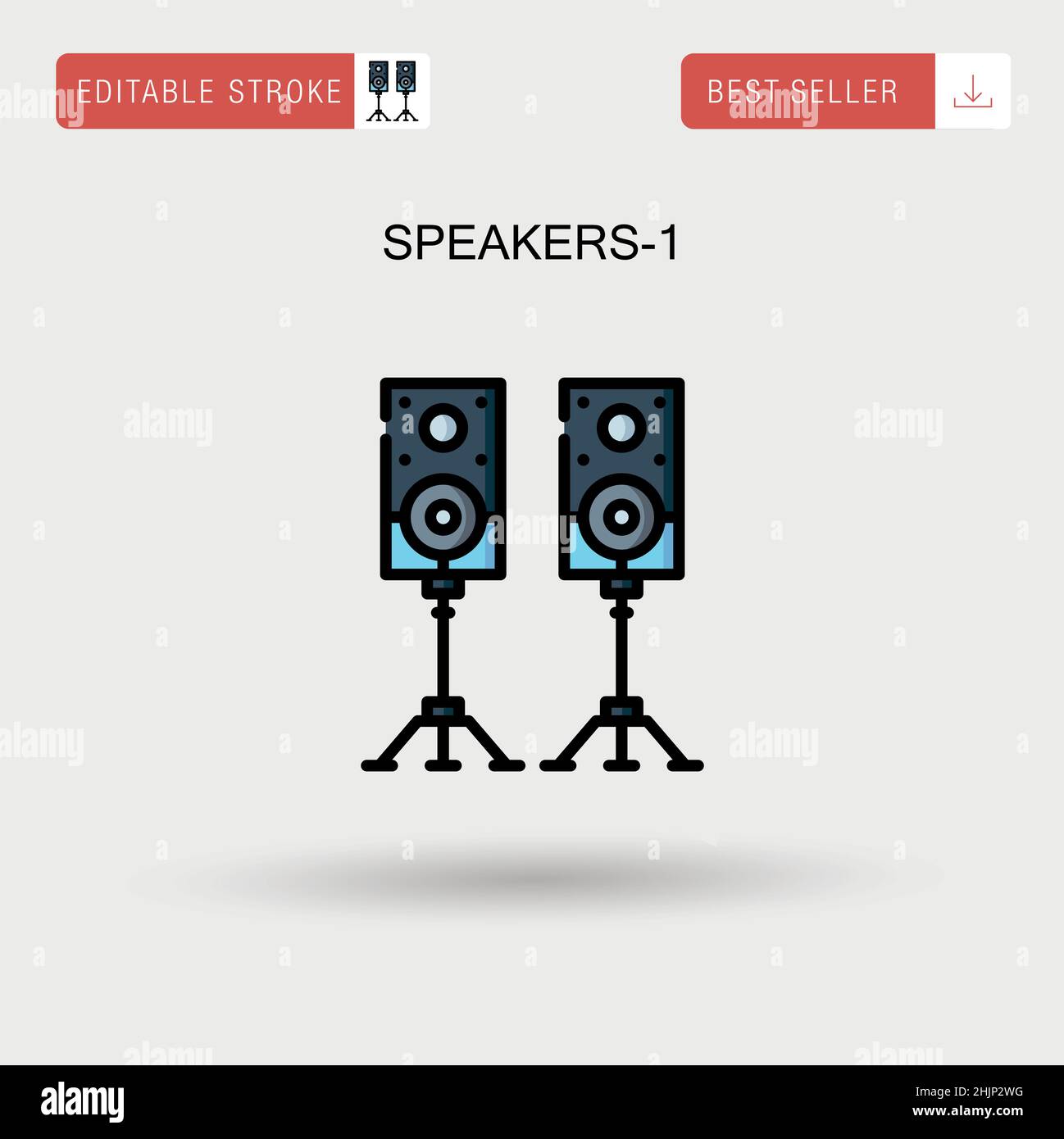 Speakers-1 Simple vector icon Stock Vector Image & Art - Alamy