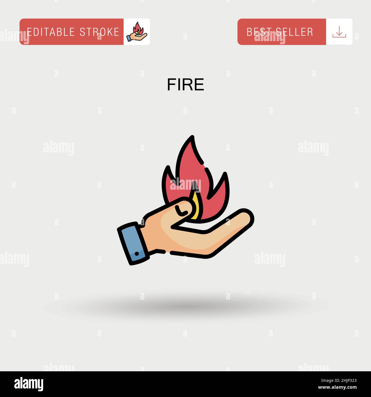 Fire Simple vector icon Stock Vector Image & Art - Alamy