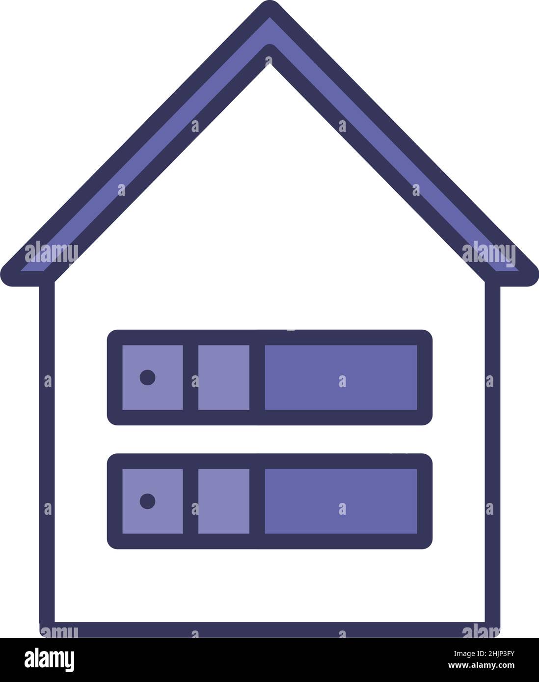 Datacenter Icon. Editable Bold Outline With Color Fill Design. Vector Illustration. Stock Vector