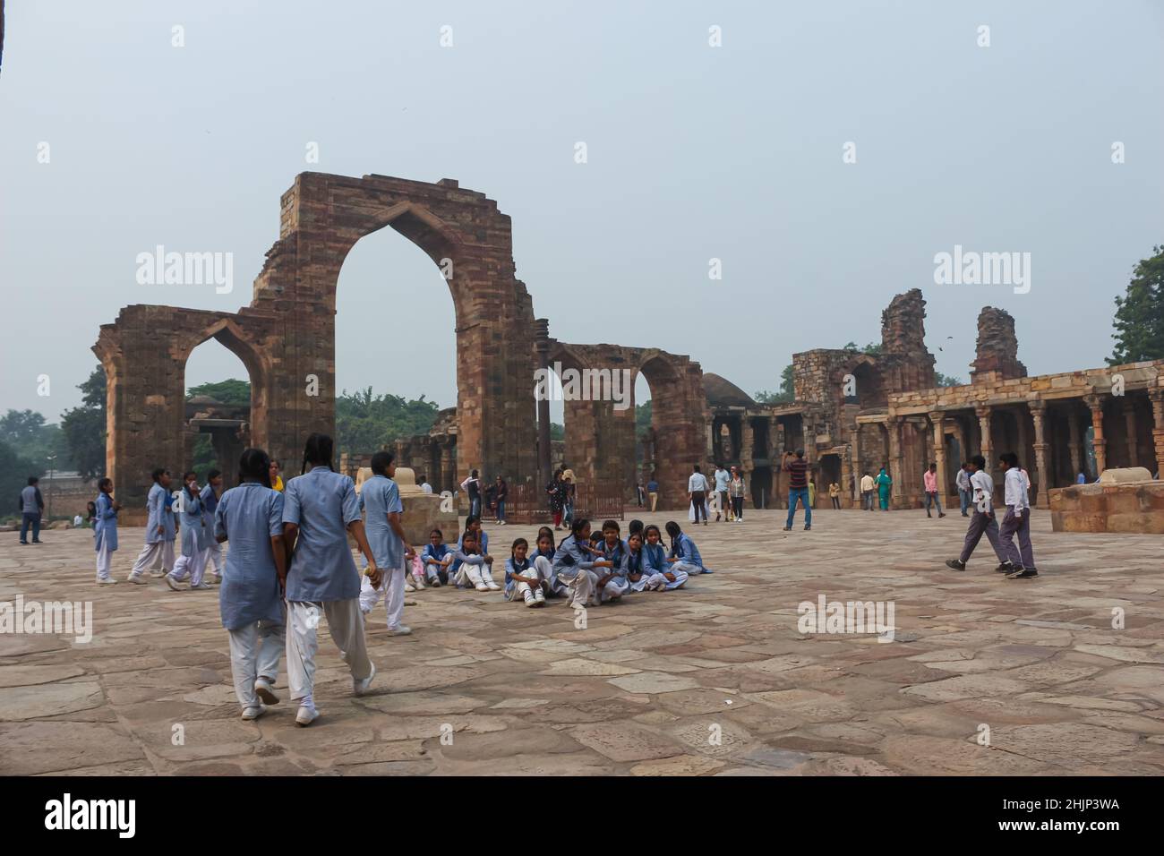 children's playing the near Qutub Minar, Delhi, India Stock Photo Alamy
