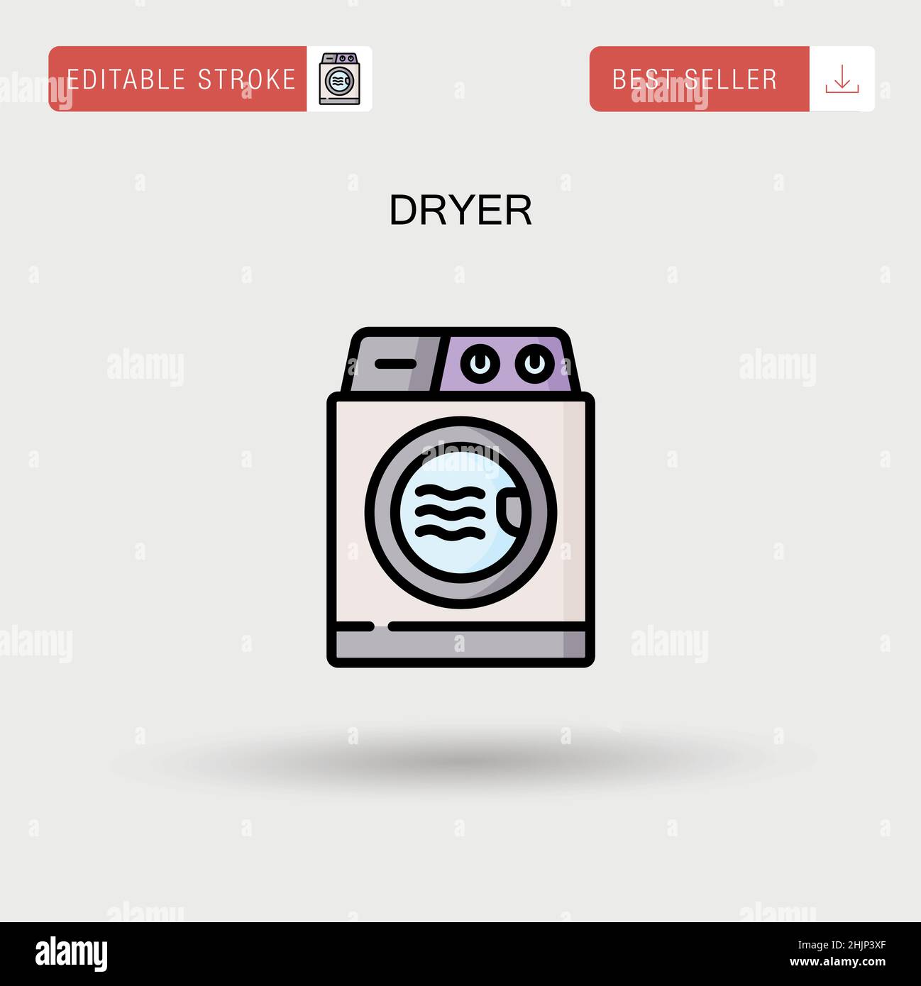 Dryer Simple vector icon. Stock Vector